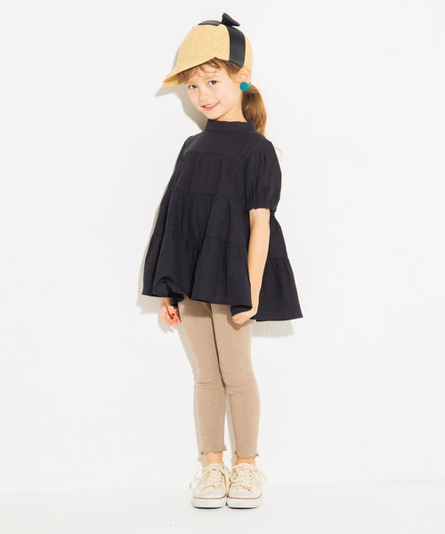 BRANSHES(ブランシェス)の「ティアードチュニック(チュニック・キッズ・ブラック/ブラウン/ピンク/ライトグリーン・90cm/110cm/100cm/120cm/130cm/140cm/150cm)」の8枚目の写真