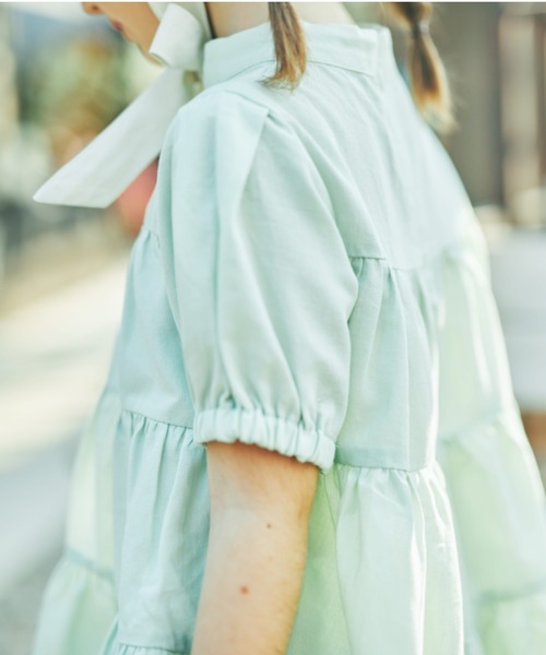 BRANSHES(ブランシェス)の「ティアードチュニック(チュニック・キッズ・ブラック/ブラウン/ピンク/ライトグリーン・90cm/110cm/100cm/120cm/130cm/140cm/150cm)」の19枚目の写真