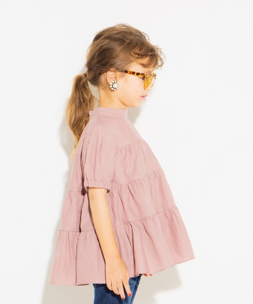 BRANSHES(ブランシェス)の「ティアードチュニック(チュニック・キッズ・ブラック/ブラウン/ピンク/ライトグリーン・90cm/110cm/100cm/120cm/130cm/140cm/150cm)」の9枚目の写真