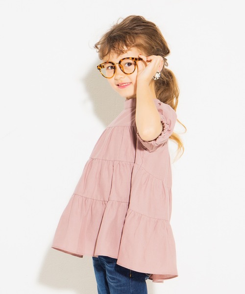 BRANSHES(ブランシェス)の「ティアードチュニック(チュニック・キッズ・ブラック/ブラウン/ピンク/ライトグリーン・90cm/110cm/100cm/120cm/130cm/140cm/150cm)」の6枚目の写真