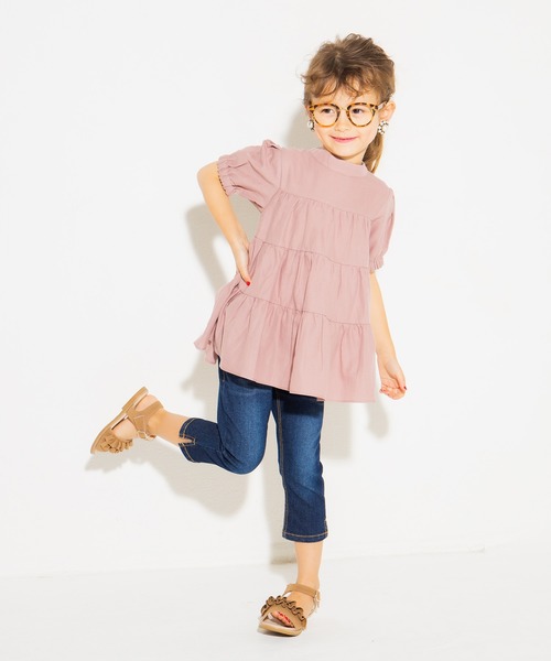 BRANSHES(ブランシェス)の「ティアードチュニック(チュニック・キッズ・ブラック/ブラウン/ピンク/ライトグリーン・90cm/110cm/100cm/120cm/130cm/140cm/150cm)」の16枚目の写真