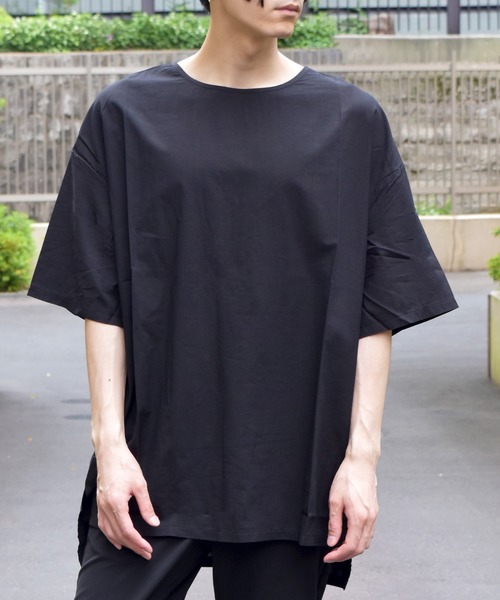 VIBGYOR(ヴィブジョー)の「VIBGYOR Select/サイドスリットシャツカットソー(RE)(Tシャツ/カットソー・メンズ・ホワイト/ブラック/ブルー/ベージュ・MEDIUM/LARGE)」の3枚目の写真
