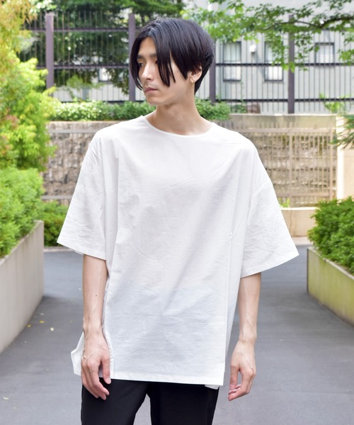 VIBGYOR(ヴィブジョー)の「VIBGYOR Select/サイドスリットシャツカットソー(RE)(Tシャツ/カットソー・メンズ・ホワイト/ブラック/ブルー/ベージュ・MEDIUM/LARGE)」の5枚目の写真