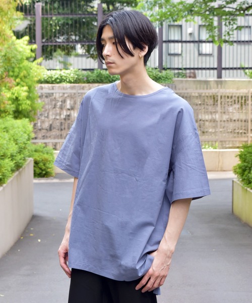 VIBGYOR(ヴィブジョー)の「VIBGYOR Select/サイドスリットシャツカットソー(RE)(Tシャツ/カットソー・メンズ・ホワイト/ブラック/ブルー/ベージュ・MEDIUM/LARGE)」の8枚目の写真
