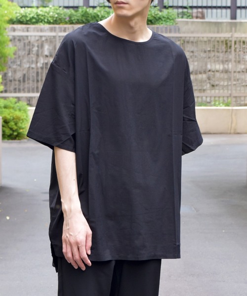VIBGYOR(ヴィブジョー)の「VIBGYOR Select/サイドスリットシャツカットソー(RE)(Tシャツ/カットソー・メンズ・ホワイト/ブラック/ブルー/ベージュ・MEDIUM/LARGE)」の9枚目の写真