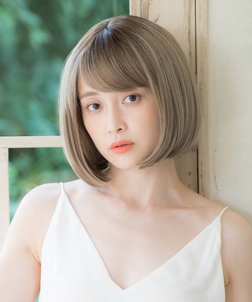 Beat ショートボブ 前髪タイプ サイドバング ウィッグ Lineastoria リネアストリア のファッション フルウィッグ ショート ウィッグ Heart