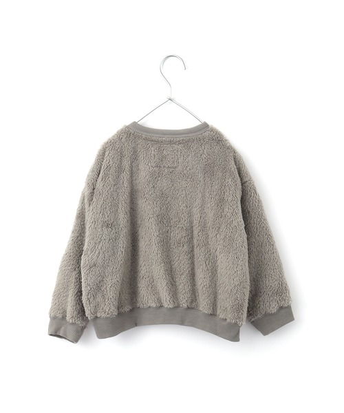 MAKE YOUR DAY（メイクユアデイ）の「三角ポケット両面ボアプルオーバー■80～140cm（スウェット・キッズ・ベージュ/グレー/ピンク/マルチ・100/110/120/80/130/140/90）」の7枚目の写真