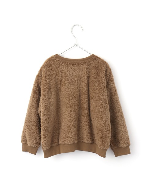 MAKE YOUR DAY（メイクユアデイ）の「三角ポケット両面ボアプルオーバー■80～140cm（スウェット・キッズ・ベージュ/グレー/ピンク/マルチ・100/110/120/80/130/140/90）」の8枚目の写真