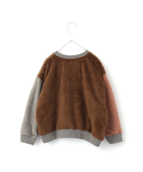 MAKE YOUR DAY（メイクユアデイ）の「三角ポケット両面ボアプルオーバー■80～140cm（スウェット・キッズ・ベージュ/グレー/ピンク/マルチ・100/110/120/80/130/140/90）」の10枚目の写真