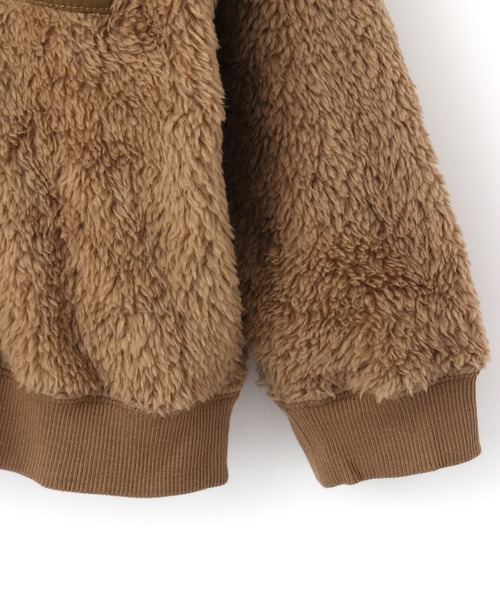 MAKE YOUR DAY（メイクユアデイ）の「三角ポケット両面ボアプルオーバー■80～140cm（スウェット・キッズ・ベージュ/グレー/ピンク/マルチ・100/110/120/80/130/140/90）」の13枚目の写真