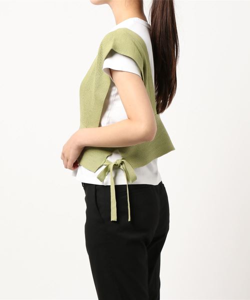 LOWRYS FARM(ローリーズファーム)の「サイドムスビビスチェ 892447(ベスト・レディース・ホワイト/ブラック/グリーン・FREE)」の7枚目の写真