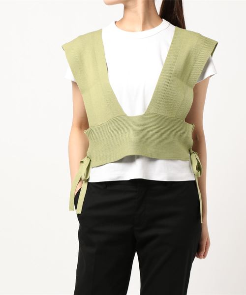 LOWRYS FARM(ローリーズファーム)の「サイドムスビビスチェ 892447(ベスト・レディース・ホワイト/ブラック/グリーン・FREE)」の10枚目の写真