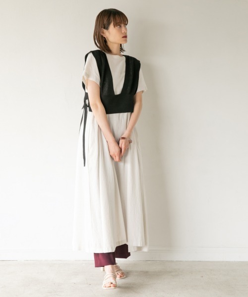 LOWRYS FARM(ローリーズファーム)の「サイドムスビビスチェ 892447(ベスト・レディース・ホワイト/ブラック/グリーン・FREE)」の11枚目の写真