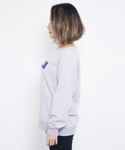 MILKFED.（ミルクフェド）の「SWEAT CREW TOP BAR　（クルーネック/スウェット/無地/ロゴ/バー）（スウェット・レディース・ライトパープル/ネイビー/チャコールグレー・SMALL/MEDIUM）」の4枚目の写真