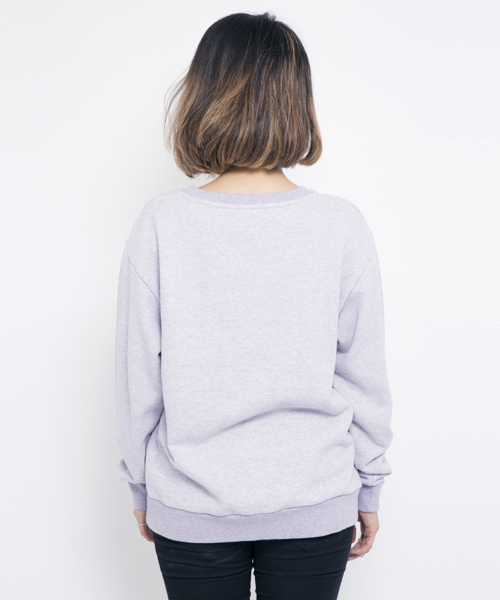 MILKFED.（ミルクフェド）の「SWEAT CREW TOP BAR　（クルーネック/スウェット/無地/ロゴ/バー）（スウェット・レディース・ライトパープル/ネイビー/チャコールグレー・SMALL/MEDIUM）」の5枚目の写真