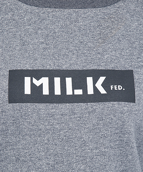 MILKFED.（ミルクフェド）の「SWEAT CREW TOP BAR　（クルーネック/スウェット/無地/ロゴ/バー）（スウェット・レディース・ライトパープル/ネイビー/チャコールグレー・SMALL/MEDIUM）」の6枚目の写真