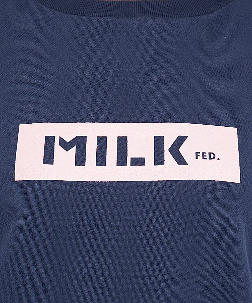 MILKFED.（ミルクフェド）の「SWEAT CREW TOP BAR　（クルーネック/スウェット/無地/ロゴ/バー）（スウェット・レディース・ライトパープル/ネイビー/チャコールグレー・SMALL/MEDIUM）」の7枚目の写真