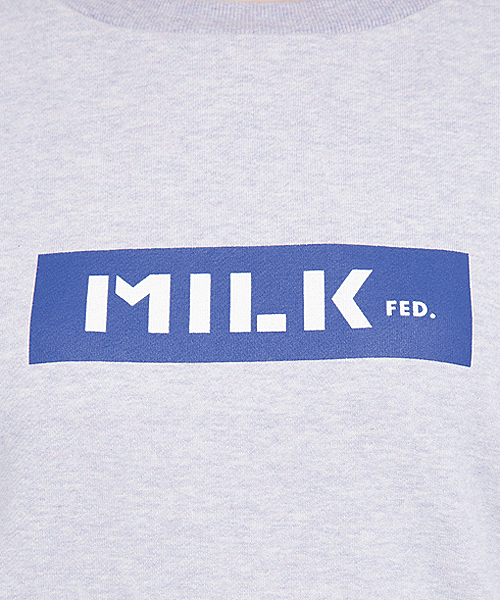 MILKFED.（ミルクフェド）の「SWEAT CREW TOP BAR　（クルーネック/スウェット/無地/ロゴ/バー）（スウェット・レディース・ライトパープル/ネイビー/チャコールグレー・SMALL/MEDIUM）」の8枚目の写真