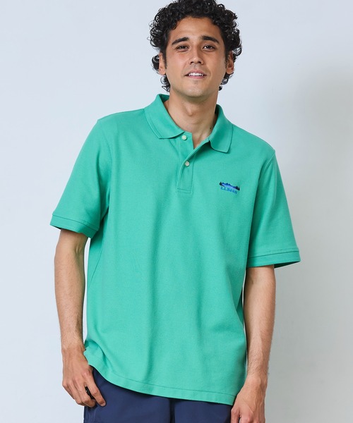 L.L.Bean(エルエルビーン)の「プレミアム・ダブル・エル・ポロシャツ、半袖 カタディン・ロゴの刺繍入り ジャパン・フィット(ポロシャツ・メンズ・ブラック/ネイビー/ホワイト/グリーン/インディゴブルー/ブルー/ターコイズブルー/パープル/ライトブルー/ヘザーグレー/グリーン系・MEDIUM/X-LARGE/SMALL/LARGE/XX-LARGE)」の5枚目の写真