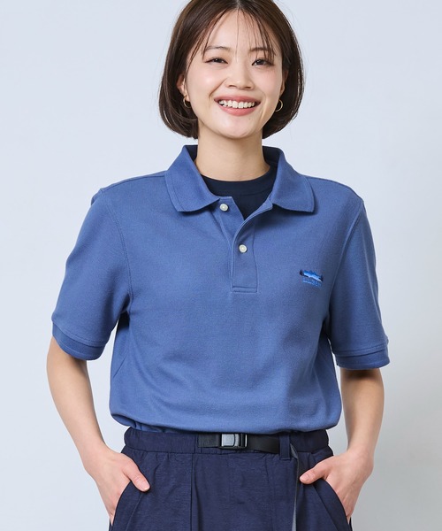 プレミアム・ダブル・エル・ポロシャツ、半袖 カタディン・ロゴの刺繍