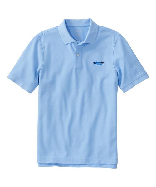 L.L.Bean(エルエルビーン)の「プレミアム・ダブル・エル・ポロシャツ、半袖 カタディン・ロゴの刺繍入り ジャパン・フィット(ポロシャツ・メンズ・ブラック/ネイビー/ホワイト/グリーン/インディゴブルー/ブルー/ターコイズブルー/パープル/ライトブルー/ヘザーグレー/グリーン系・MEDIUM/X-LARGE/SMALL/LARGE/XX-LARGE)」の6枚目の写真