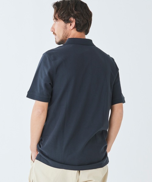 L.L.Bean(エルエルビーン)の「プレミアム・ダブル・エル・ポロシャツ、半袖 カタディン・ロゴの刺繍入り ジャパン・フィット(ポロシャツ・メンズ・ブラック/ネイビー/ホワイト/グリーン/インディゴブルー/ブルー/ターコイズブルー/パープル/ライトブルー/ヘザーグレー/グリーン系・MEDIUM/X-LARGE/SMALL/LARGE/XX-LARGE)」の16枚目の写真