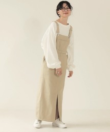 Bab | 【WEB限定】ツイルジャンパースカート(ジャンパースカート)