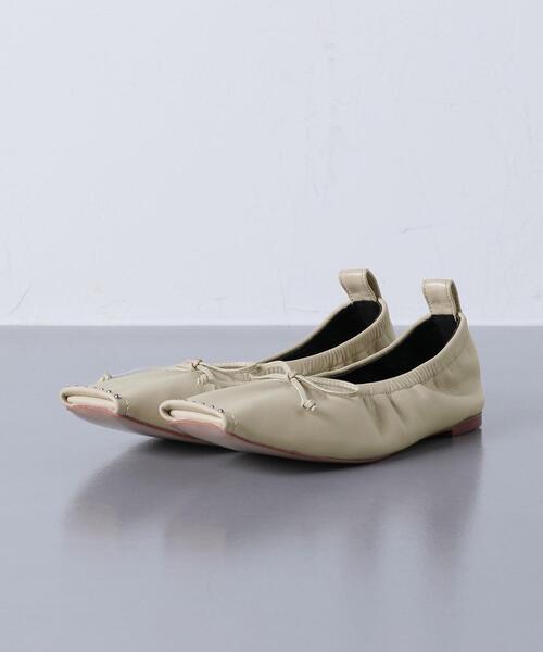 CHEMBUR（チェンバー）の「＜CHEMBUR（チェンバー）＞スクエア ギャザー バレエシューズ（バレエシューズ・レディース・ブラック/ナチュラル・35h/37/37h/38/36h/35/36）」の8枚目の写真