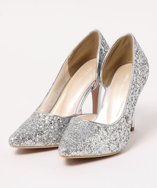 Miminy Piminy(ミミニー ピミニー)の「MiminyPiminy(ミミニー ピミニー) グリッターのポインテッドパンプス(パンプス・レディース・シルバー/ゴールド/ブラック・LL/M/L/S)」の6枚目の写真