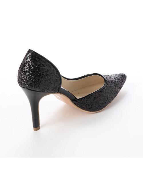 Miminy Piminy(ミミニー ピミニー)の「MiminyPiminy(ミミニー ピミニー) グリッターのポインテッドパンプス(パンプス・レディース・シルバー/ゴールド/ブラック・LL/M/L/S)」の7枚目の写真
