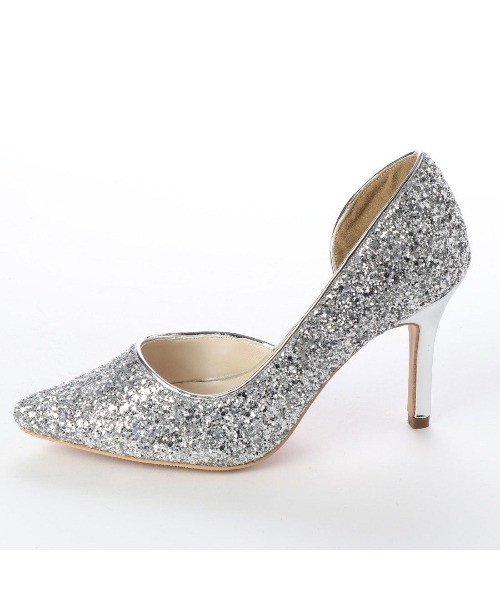 Miminy Piminy(ミミニー ピミニー)の「MiminyPiminy(ミミニー ピミニー) グリッターのポインテッドパンプス(パンプス・レディース・シルバー/ゴールド/ブラック・LL/M/L/S)」の9枚目の写真