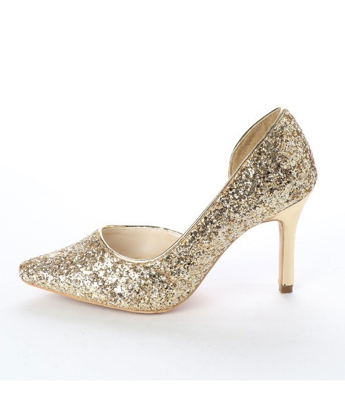 Miminy Piminy(ミミニー ピミニー)の「MiminyPiminy(ミミニー ピミニー) グリッターのポインテッドパンプス(パンプス・レディース・シルバー/ゴールド/ブラック・LL/M/L/S)」の8枚目の写真