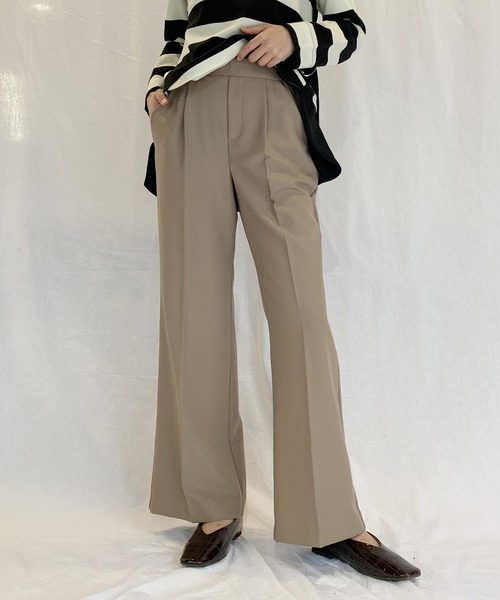 PICCIN(ピッチン)の「【WEB限定】センターシームフレアパンツ(その他パンツ・レディース・ブラック/ブルーグレー/ダークブラウン/モカ/カーキ・M)」の5枚目の写真