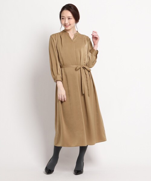 セール Sunauna スーナウーナ のワンピース ピーチサテンキーネックワンピース 545 02 をセール価格で購入できます World Sunauna スーナウーナ のファッション Select Store ピーチサテンキーネックワンピース ワンピース オーダー 激安