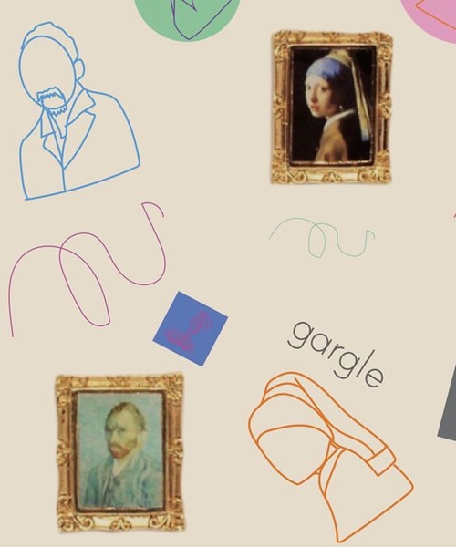 gargle(ガーグル)の「gargle ガーグル: : 美術館アート 世界の名画 ピアス(ピアス(両耳用)・レディース・ピンク/クリア/ホワイト/レッド・FREE)」の14枚目の写真