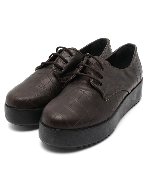 Kastane（カスタネ）の「【Kastane】厚底型押しシューズ（その他シューズ・レディース・ブラウン/ブラック・38/36/37）」の10枚目の写真