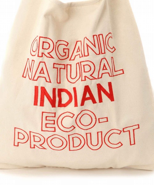Lilas Campbell（リラキャンベル）の「Lilas Campbell　INDIAN friendly  ECO Bag（エコバッグ/サブバッグ・レディース・レッド/ブルー・FREE）」の7枚目の写真