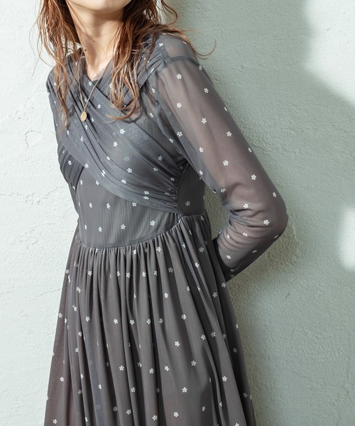 mystic（ミスティック）の「花柄プリントクロスワンピース（ワンピース・レディース・ブラック/オリーブ・FREE）」の14枚目の写真