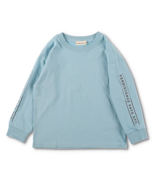 BRANSHES（ブランシェス）の「【WEB限定】袖口リブ長袖Tシャツ（Tシャツ/カットソー・キッズ・オフホワイト/ライトグリーン/ブルーグレー/カーキ/その他2/チャコールグレー/ベージュ/ライトベージュ/パープル/ブラック/その他1・100cm/130cm/150cm/110cm/120cm/140cm）」の5枚目の写真