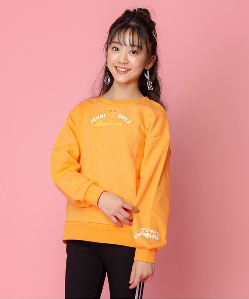 JENNI love（ジェニィラブ）の「デオドラントスイーツトレーナー（スウェット・キッズ・オレンジ/グリーン/ミント・130cm/140cm/150cm/160cm）」の3枚目の写真