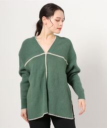 CLANE | DOUBLE  FACE  LINE  KNIT(ニット/セーター)