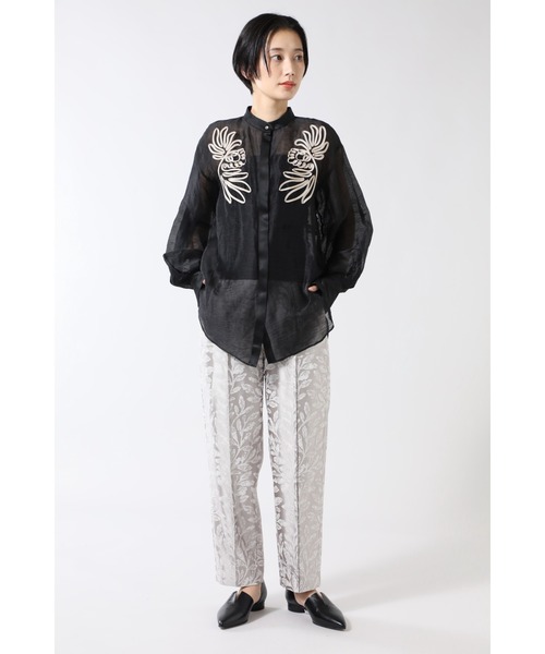 ROSE BUD（ローズバッド）の「ジャカードパンツ（その他パンツ・レディース・ブラウン/グレー・ONE SIZE）」の5枚目の写真