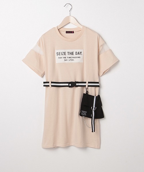 セール 移動ポケット ベルトつき袖チュールワンピース ワンピース Lovetoxic ラブトキシック のファッション通販 Zozotown