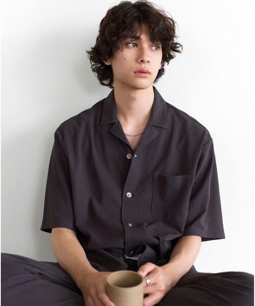 Feeling Made ストレッチ シアサッカーオープンカラーシャツ メンズ Men Coen コーエン 公式ファッション通販