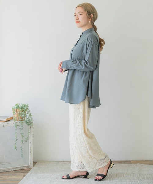 ITEMS URBANRESEARCH（アイテムズ アーバンリサーチ）の「レースワイドパンツ（その他パンツ・レディース・ブラック/ナチュラル・FREE）」の22枚目の写真