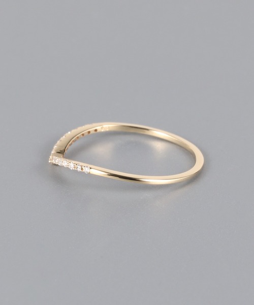 PAS TIERRA（パティエラ）の「[Briller] K10V字リング（リング