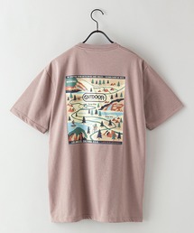 【OUTDOOR PRODUCTS】ドライ機能付き(速乾機能)CAMPモチーフグラフィックバックプリントワンポイントブランドロゴTシャツ