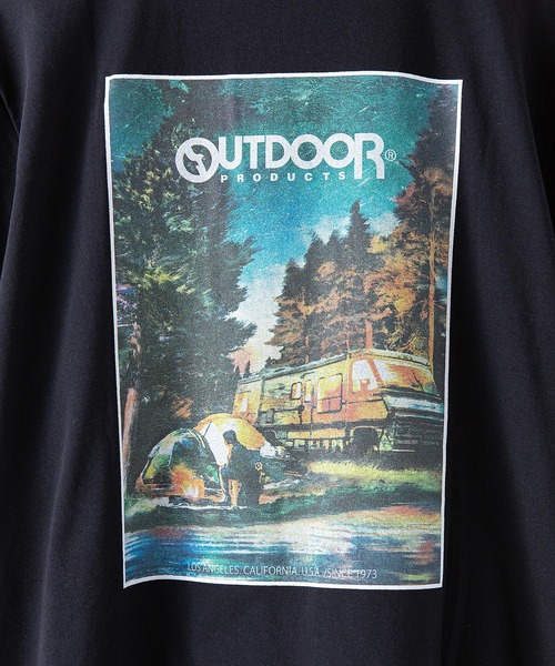 OUTDOOR PRODUCTS(アウトドアプロダクツ)の「【OUTDOOR PRODUCTS】ドライ機能付き(速乾機能)CAMPモチーフグラフィックバックプリントワンポイントブランドロゴTシャツ(Tシャツ/カットソー・メンズ・ホワイト/オフホワイト/アイボリー/チャコールグレー/ブラック/ブルー系その他/ネイビー/ベージュ/ベージュ系その他・X-LARGE/MEDIUM/LARGE)」の16枚目の写真