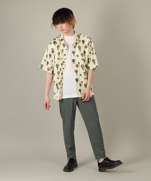 SlashDate（スラッシュデイト）の「総柄プリントとろみシャツ/レトロバルーン（シャツ/ブラウス・メンズ・ブラック/アイボリー・M/L）」の10枚目の写真