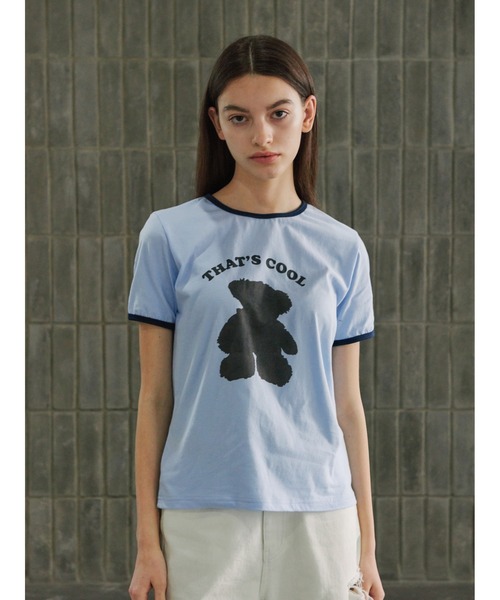 13MONTH(サーティーンマンス)の「【13month】BLACK TEDDY T-SHIRT(Tシャツ/カットソー・メンズ・ライトブルー・M/L)」の3枚目の写真